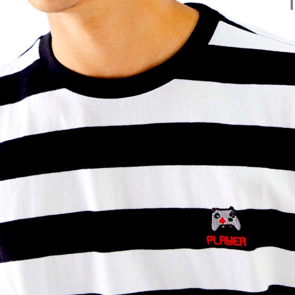 Never Worn- PacSun Players Striped Regular T-Shirt - Picture 2 of 8